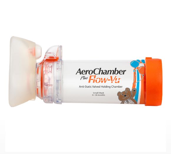 AEROCHAMBER PLUS FLOW-VU Chamber (Turuncu, Bebek Tipi 0-18 Ay) - (Orange, Baby Type 0-18 Months)